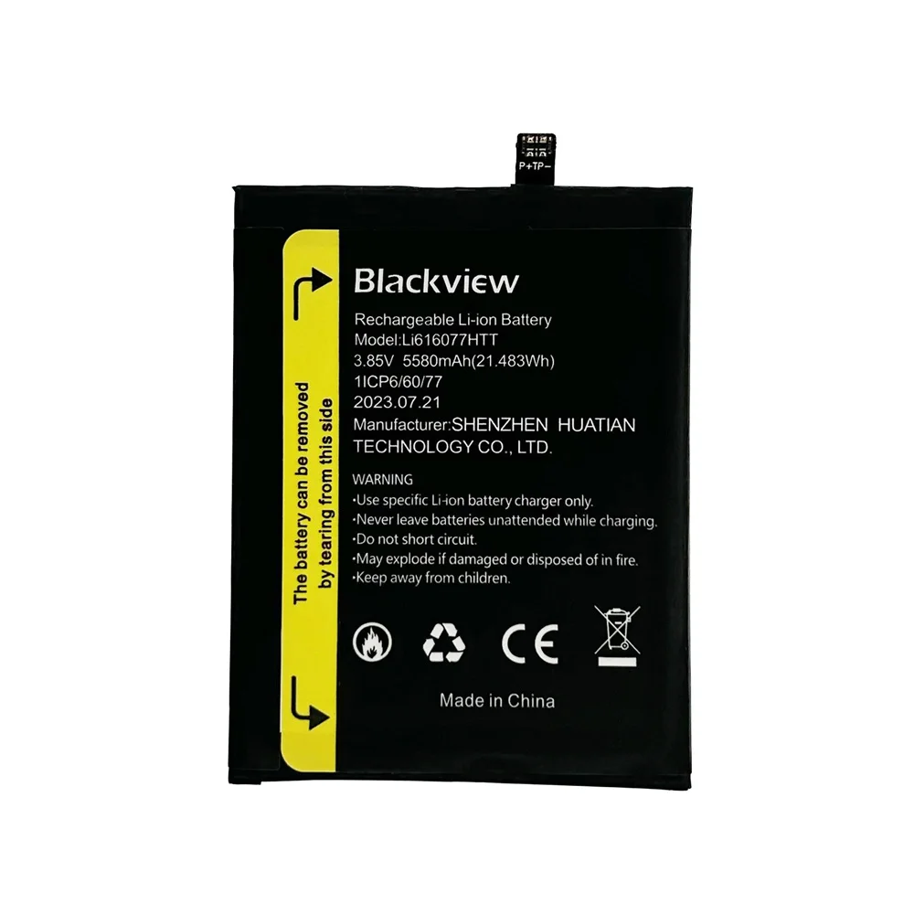 BV4900 Li616077HTT 5580mAh Replacement Mobile Phone Battery For Blackview BV4900 / BV4900Pro BV4900 Pro Smartphon Batteries