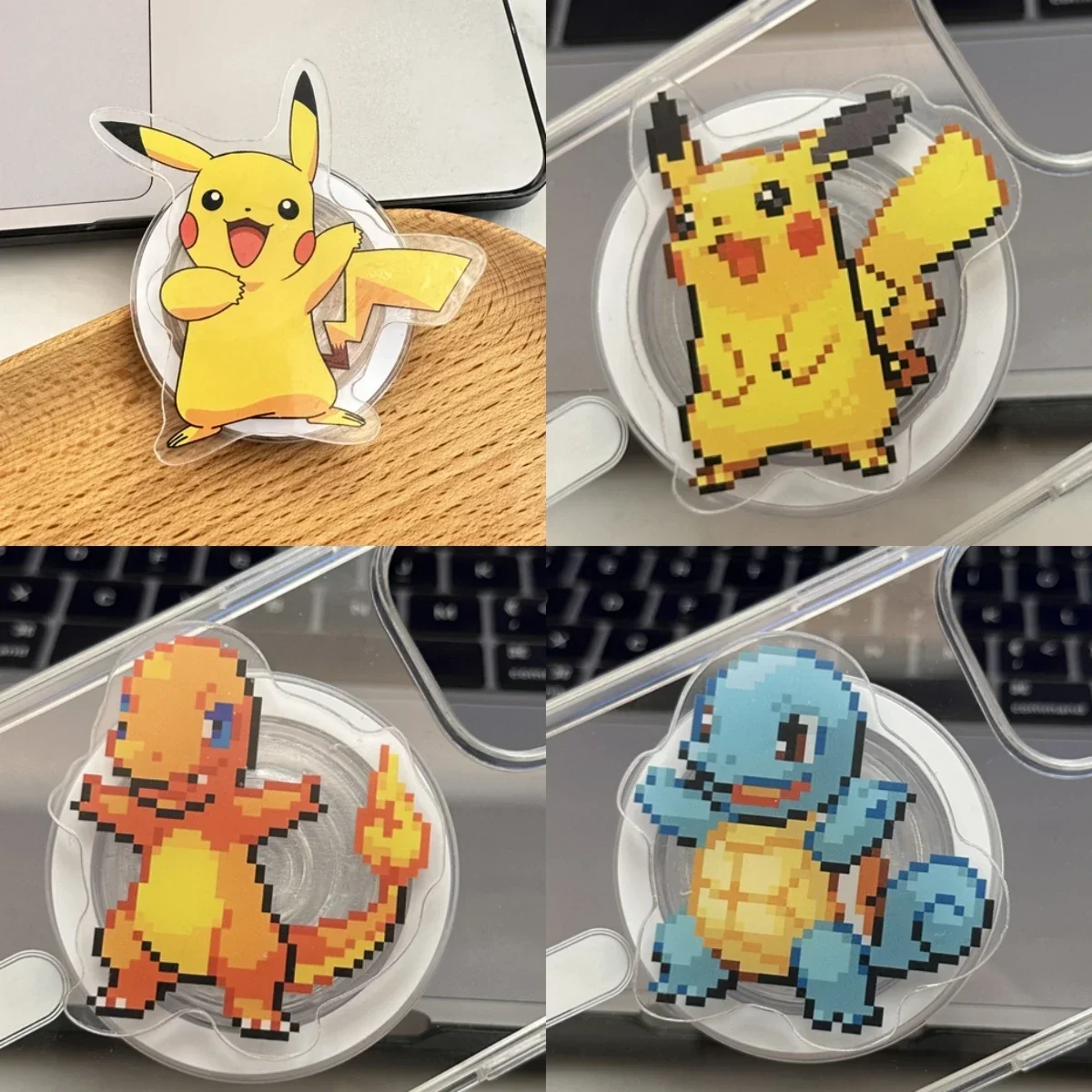 

Магнитный держатель Pocket Monsters Pokémon Pikachu Grip Tok Griptok, подставка для телефона, поддержка iPhone Samsung Magsafe Smart Tok