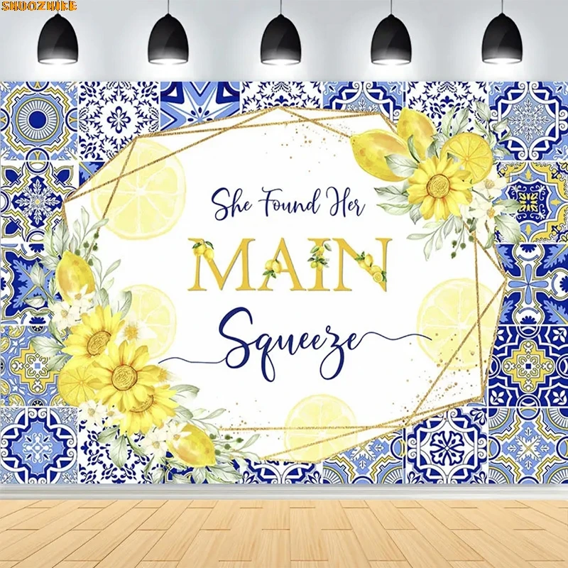 الأزرق سيراميك الليمون خلفيات للتصوير الفوتوغرافي الدعائم استحمام الطفل حفلة عيد ميلاد العروس الزفاف استوديو الصور خلفية OB-01