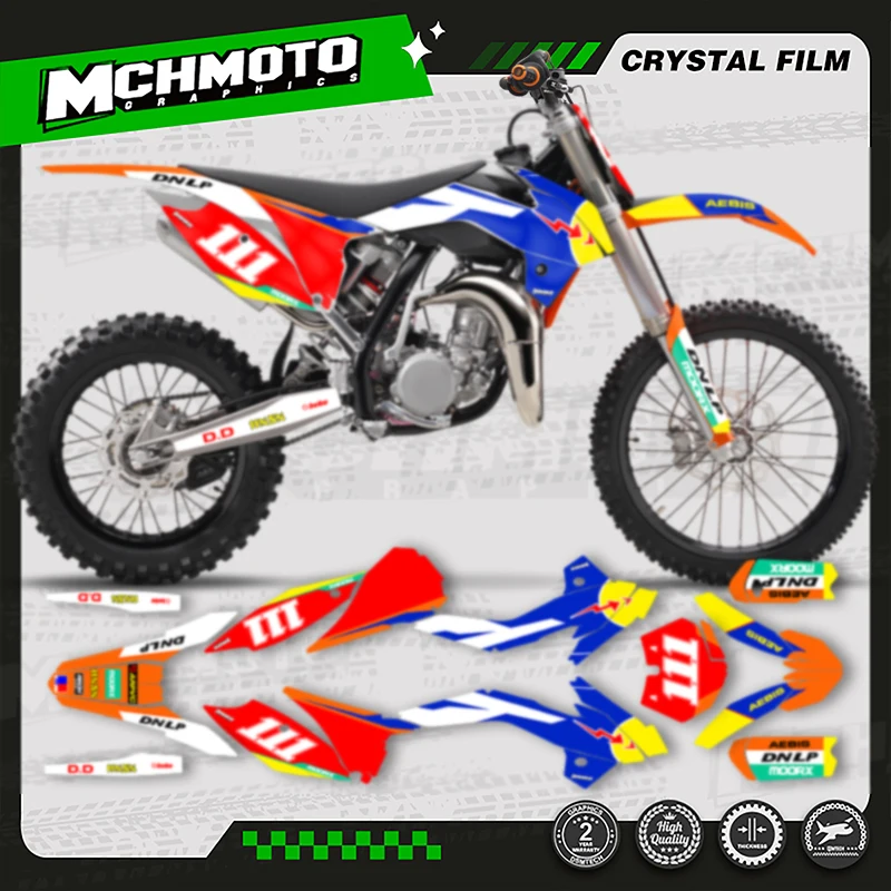 

MCHMFG Motorcycle Graphics Background Decal Stickers Kits For KTM SX85 2013 2014 2015 2016 2017 SX 85 Number Name Custom