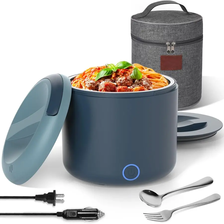 

Electric Lunch Box Food Warmer 100W Leakproof Portable Heated Lunch Container for Office, Car, Truck, Camping, 12V 24V 110V 220V