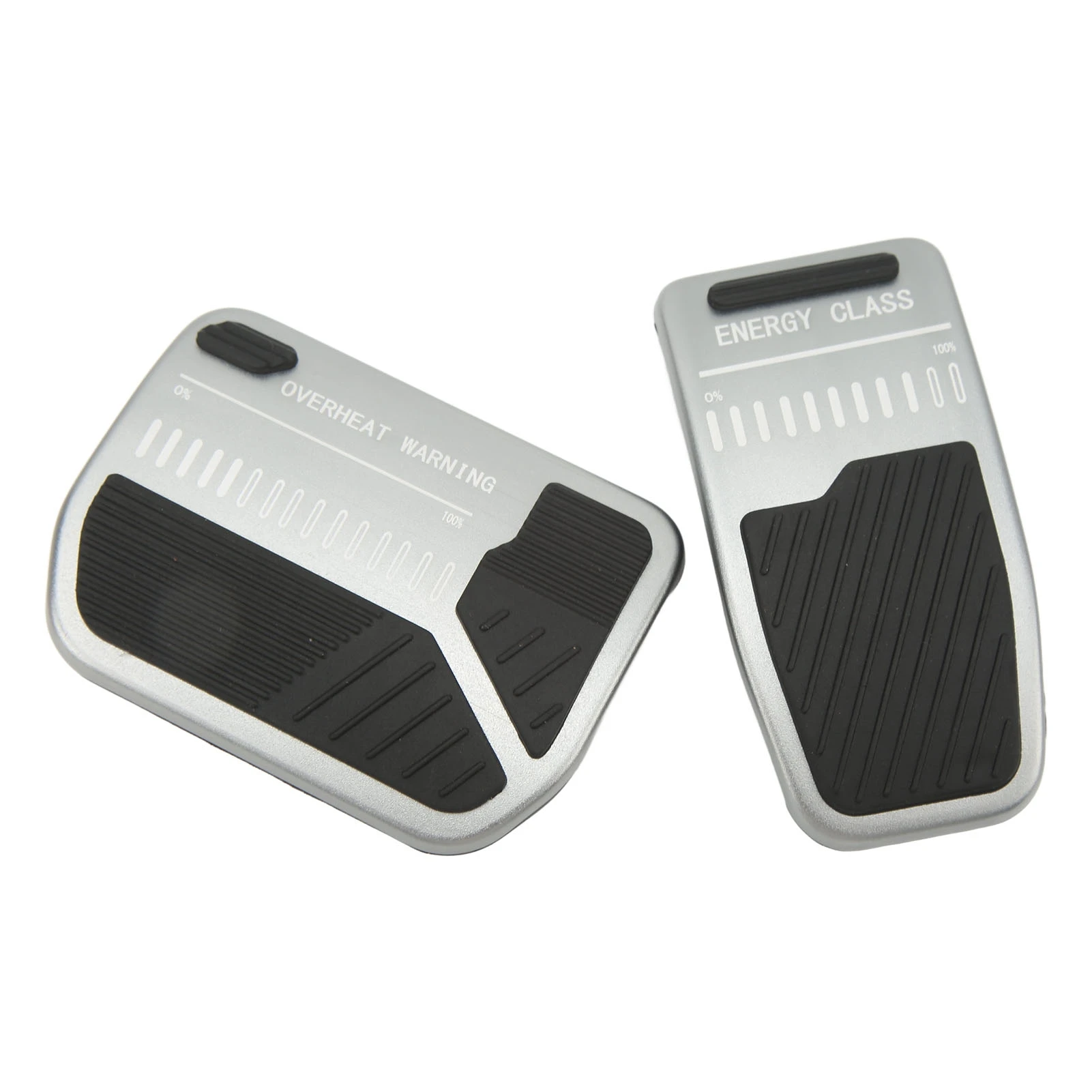 Accelerator Brake Pedal Aluminium Alloy Anti Slip Pedal Cover Set Replacement for Tesla Model 3 Y Gray