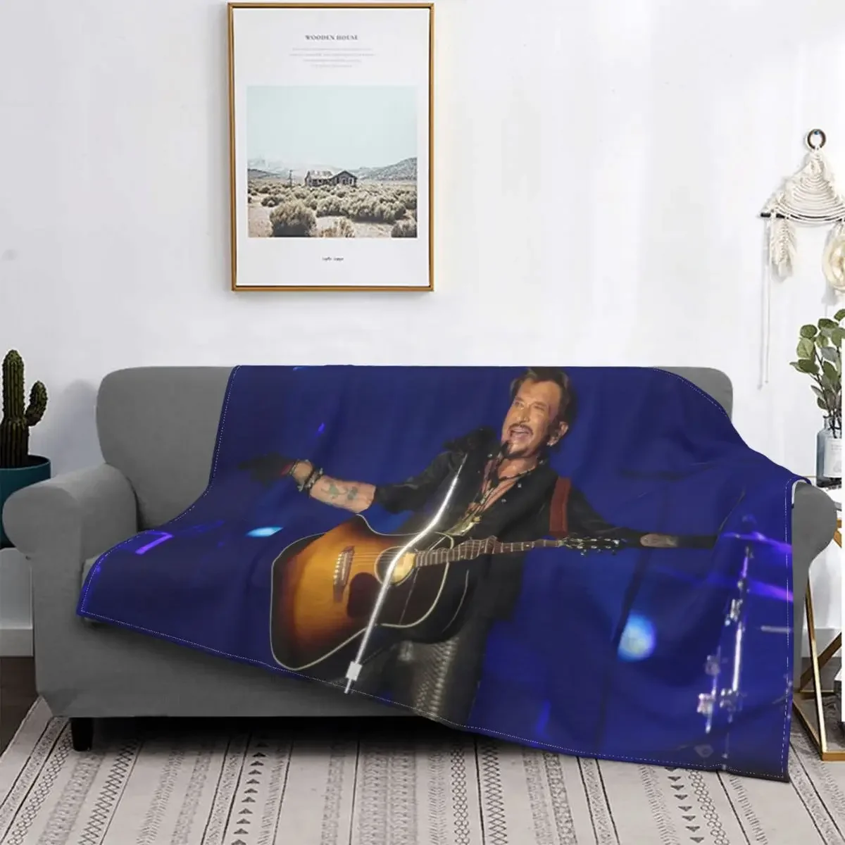 

Johnny Hallyday Baby Blanket Fleece Printed Rock Portable Super Warm Babe Carpets For Home Couch Bedding Throws Cubre Cama