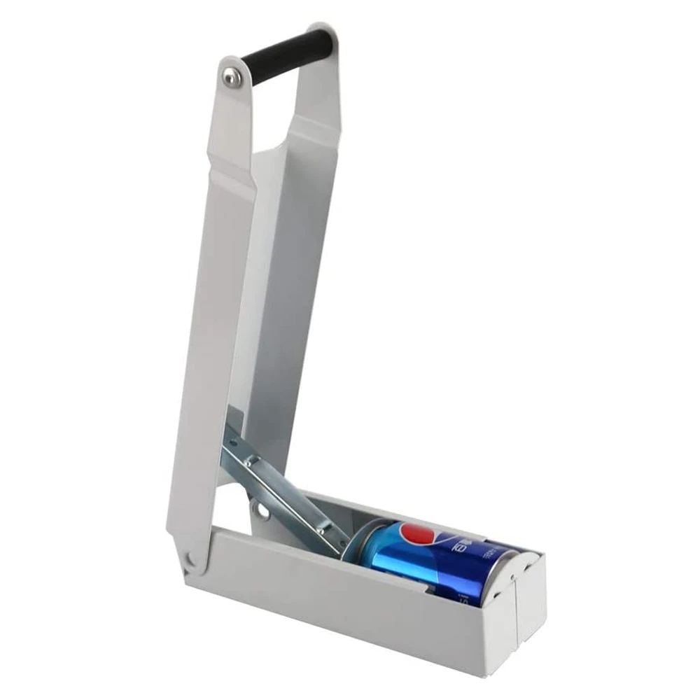 كسارة علب معدنية مثبتة على الحائط سعة 16 أونصة لإعادة تدوير علب البيرة الصودا المصنوعة من الألومنيوم