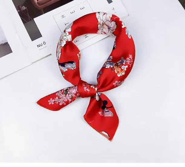 Korean version 50x50cm scarves small Kerchief Fashion Handle Bag Ribbon all-match Airline stewardess decoration scarf Party Gift