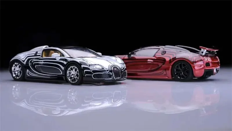 

Mortal x TPC 1:64 Veyron Black Red limited799 литая модель автомобиля