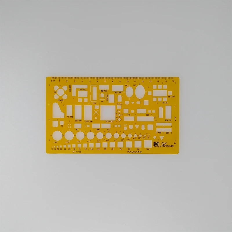 1:100 Architectural Drafting Template Ruler for 0.35 Pen K110