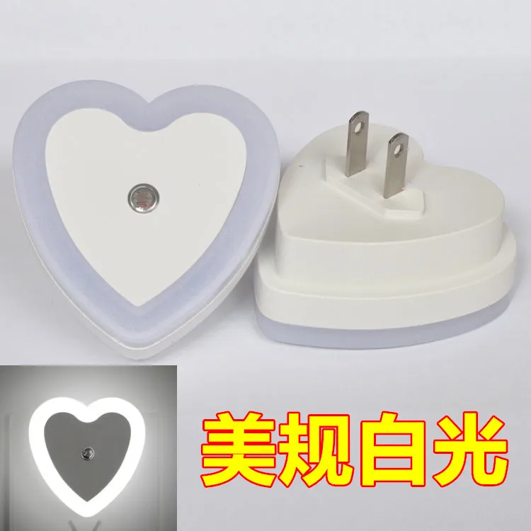 Creative Heart-shaped Romantic Intelligent Light-controlled Induction Night Light New Strange Plug-in Product