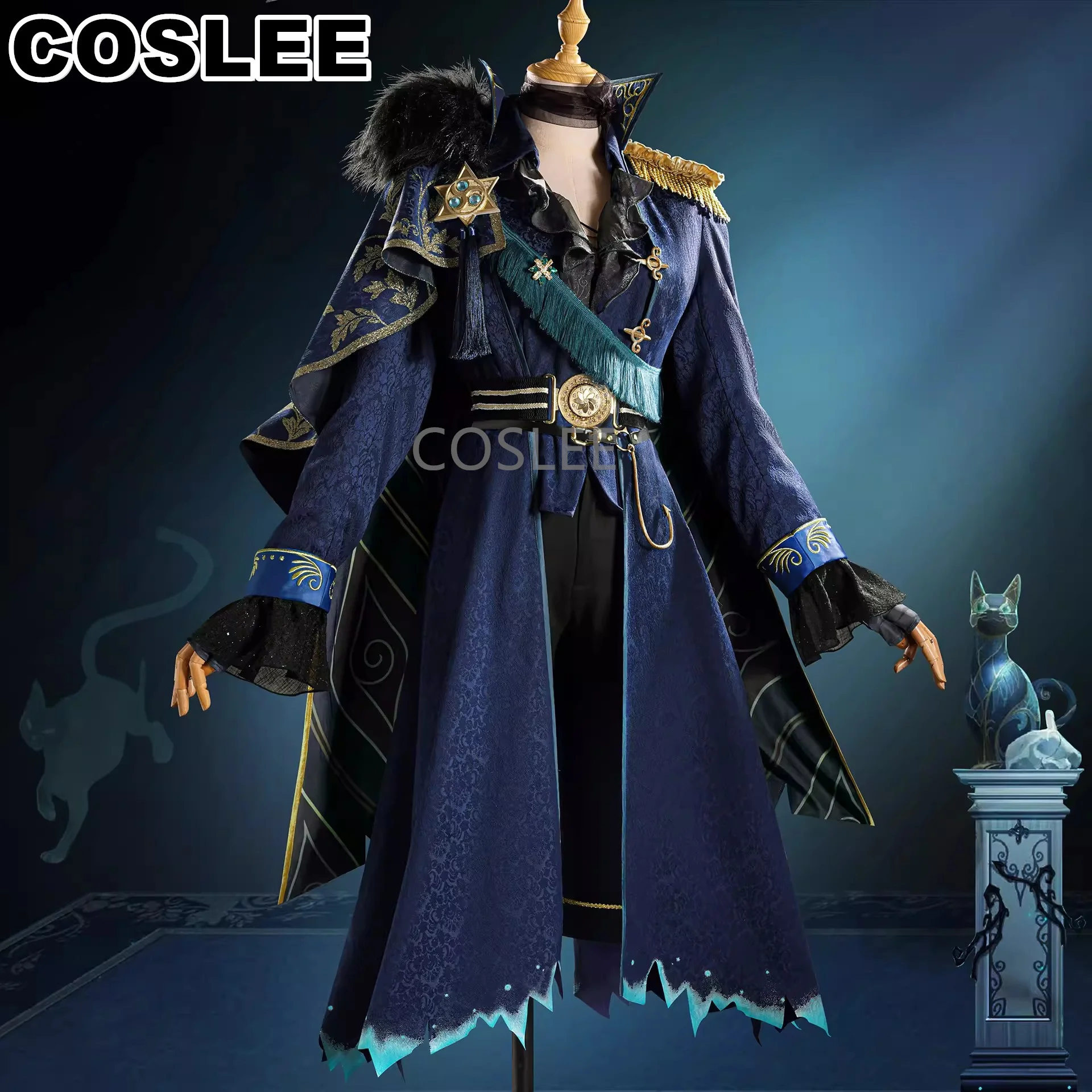 COSLEE Game Identity V Hermit Alva Lorenz Chief Advisor October Celebration Rare Handsome Uniform Cosplay Costume Halloween Outf