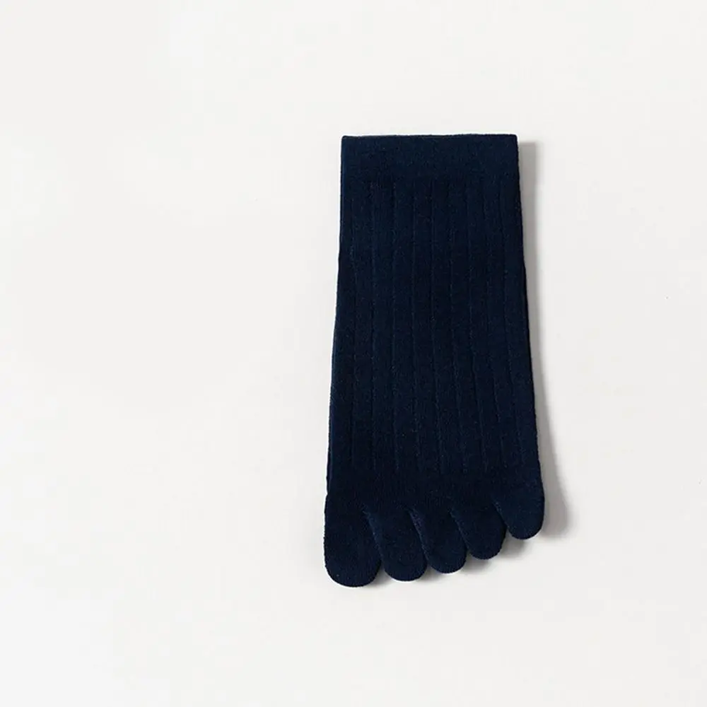 Street Cotton Five Finger Socks Short Tube No Show Men Sport Socks Ankle Sweat-absorbing Anti Friction Socks Male