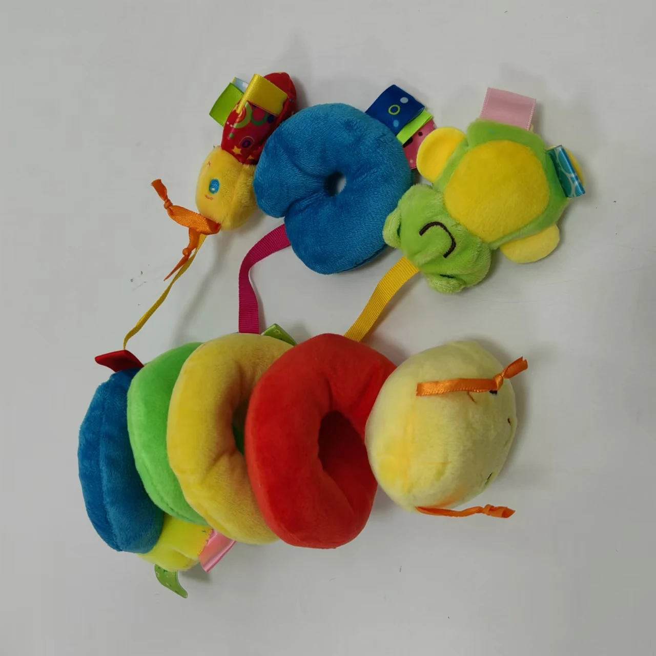 مخرطة قلادة السرير لف ألعاب من نسيج مخملي الحيوان قوس قزح عضاضة قلادة عصابة وقت النوم الحيوان هدايا عيد الميلاد هدية عيد الفصح #6