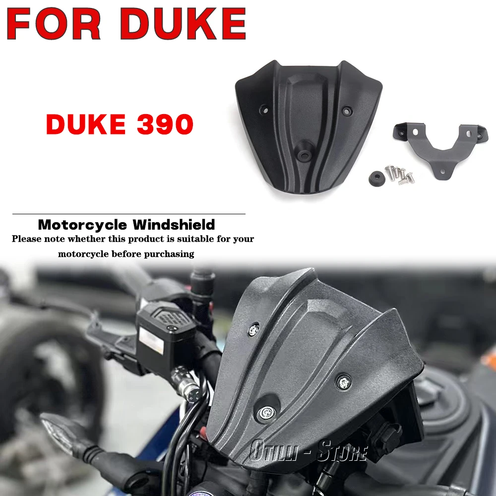 

For KTM 390 Duke 2024 Motorcycle modification accessories New Black Windshield Wind Deflector Windscreen Visor Kit