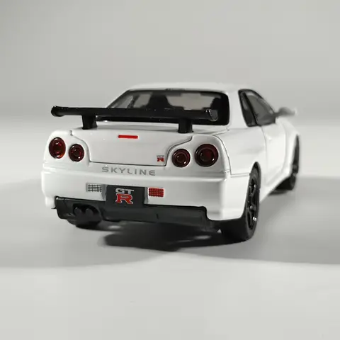 1:32 Nissan GTR R34 horizon rue voiture Version supercar moulé sous pression alliage modèle métal voiture son lumière retirer la saint valentin
