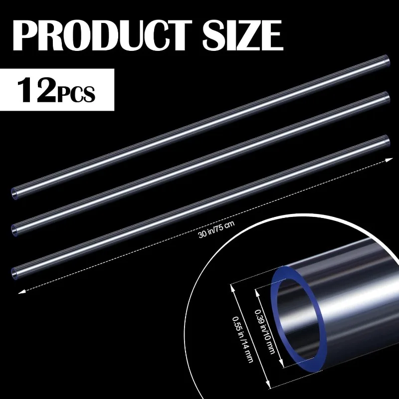 NAXILAI Tube 0.39 inch/ 10 mm ID,PC Tubing Water Cooling Water Cooling Systems for PC Liquid Water Cooling Beginner, 50CM Long