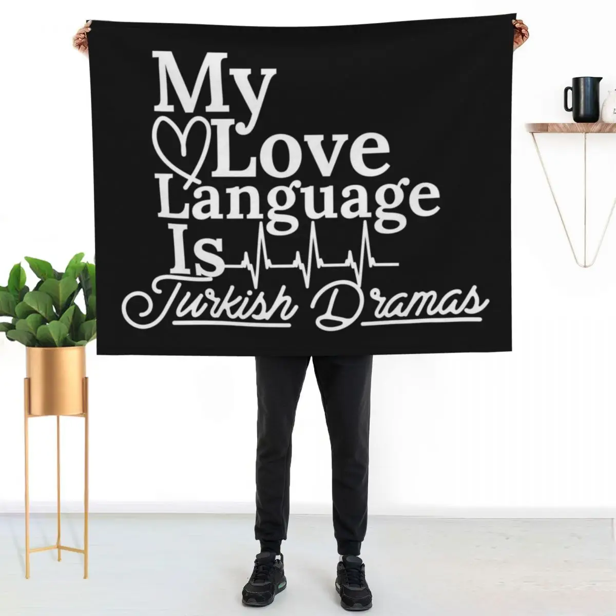 My Love Language Is Turkish Dramas Throw Blanket Blankets For Sofas Moving Vintage Shaggy Travel Soft Big Blankets