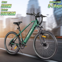 SAMEBIKE RS-A01Men Electric Bike 500W Powerful Motor 36V15AH Battery Adult Riding Electric Bicycle 26-inch Tire City Road E-Bike