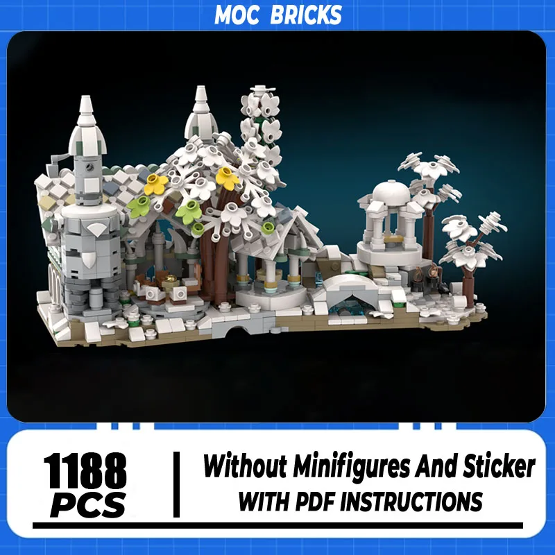 ภาพยนตร์ยอดนิยมรุ่น Moc อาคารอิฐฉากที่มีชื่อเสียงรุ่นเทคโนโลยี Modular Blocks ประกอบของขวัญของเล่นวันเกิด DIY ชุด