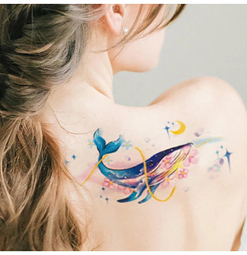 Autocollants de tatouage de coloration, autocollants de tatouage de bras frais, autocollants de tatouage de Simulation unis pour bras de peau de fête