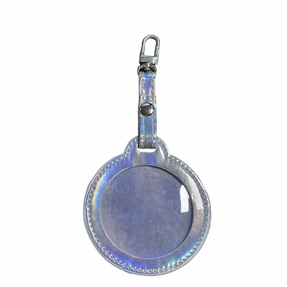 Bolsa de almacenamiento de insignias para exhibición de insignias, almacenamiento de mercancías Idol, bolsa redonda transparente de PU, Mini insignia individual de estilo coreano, Itabag