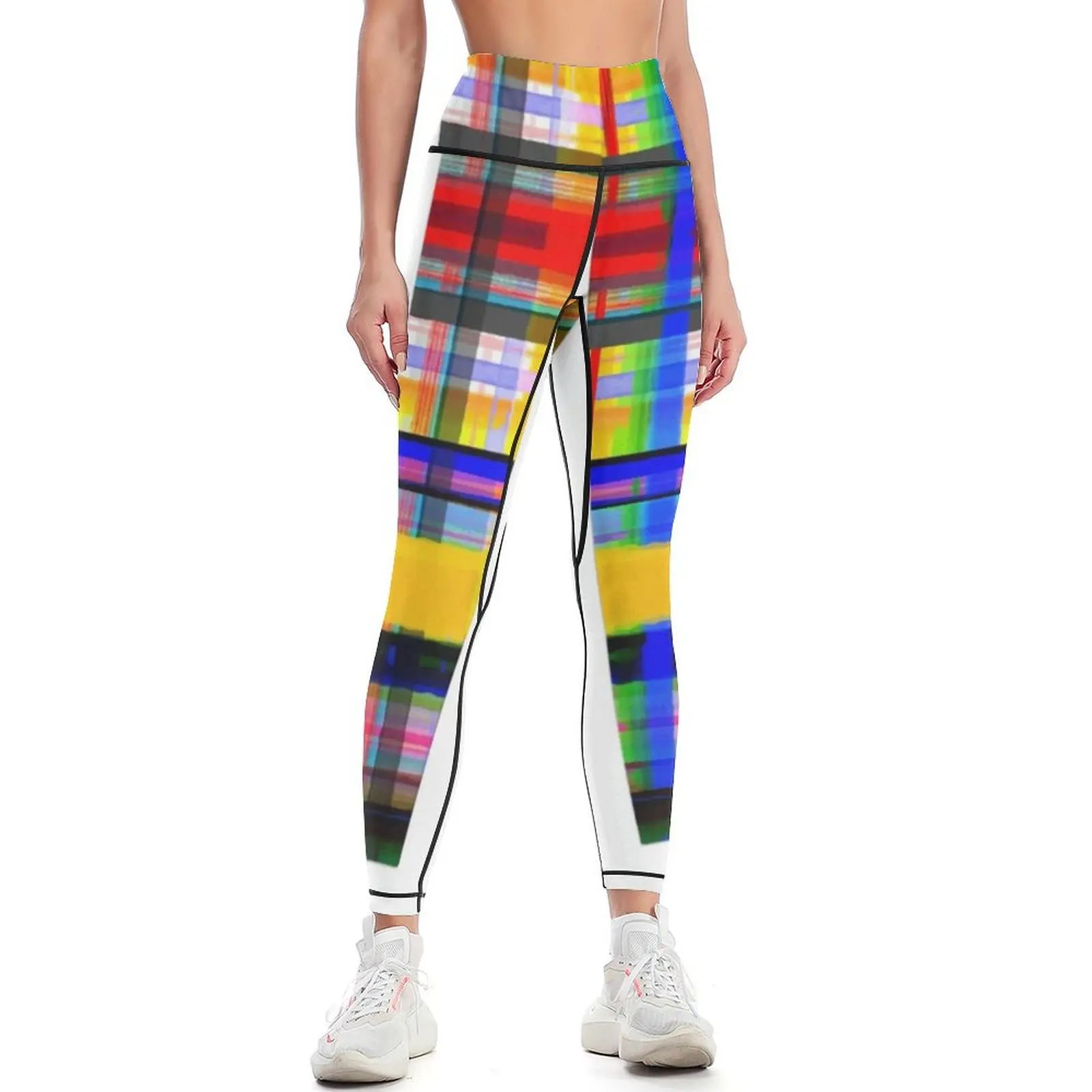 

Tartan organic gingham trend Leggings Sportswear woman gym sport set Womens Leggings