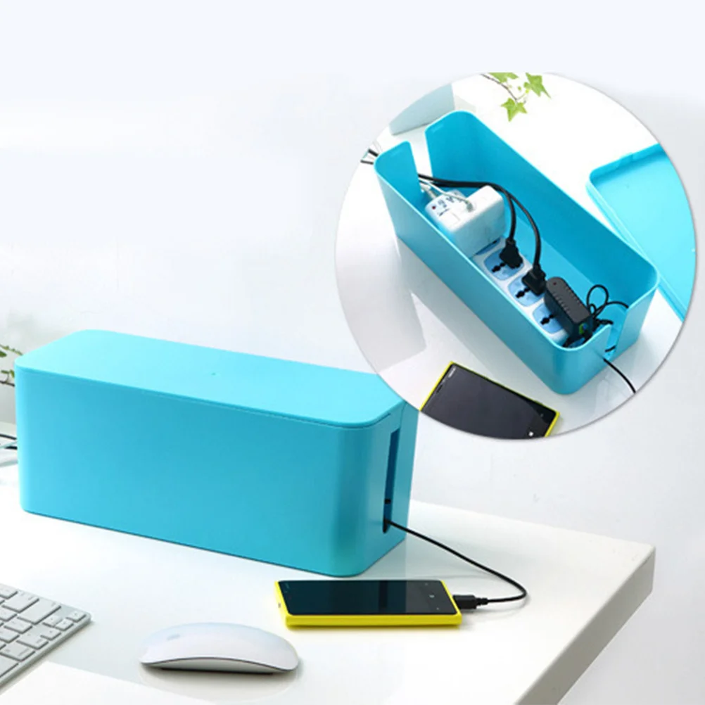 

Power Strip Organizer Box Cable Management Storage Case Size For Desk Computer Usb Hub Dustproof Plastic Cord