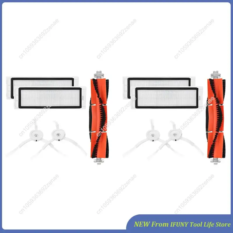 

2 Set Main Brush Filters Side Brushes Accessories For Xiaomi MI Robot Roborock S5 S6 Vacuum Home Applicance Part New