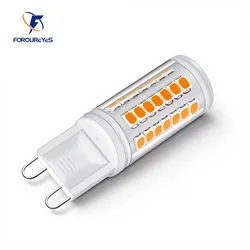 Ampoule LED G9 à intensité variable, support en céramique, éclairage de lustre, lampe sans flUnicef, AC110V, 220V, 45LEDS, 2835SMD, 4W