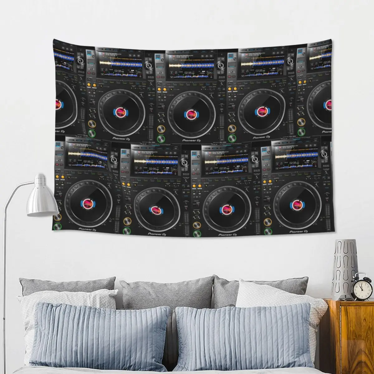 Pioneer DJ CDJ3000 Multi Format Player Tapestry Hippie Wall Hanging Aesthetic Home Decoration Tapestries for Living Room Bedroom