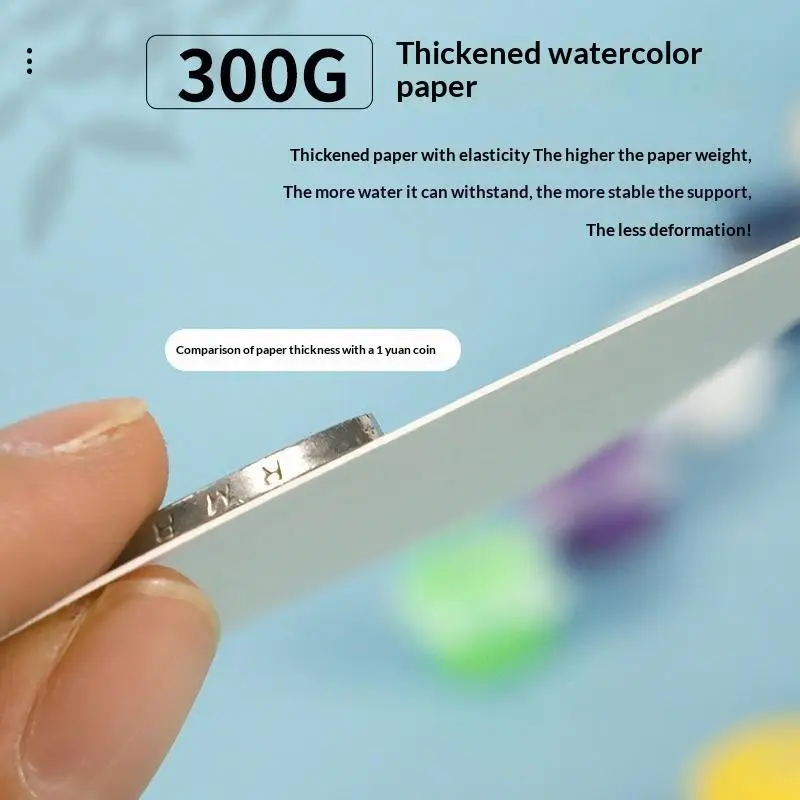 50PCS Premium Watercolor Paper, Dual-Use Art Craft Paper, Thick Sketch Paper, For Watercolor Painting, Drawing, Sketching