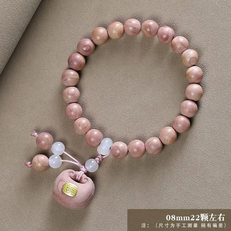 Women's Blood Cypress Bracelet Single Circle Niche Ethnic Style All-match Wooden Hand String Lucky Charms Chinese Rosary Jewelry
