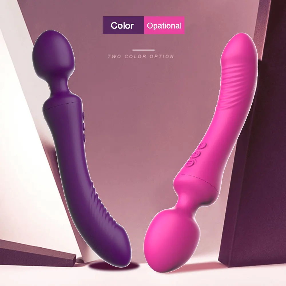 Vibrador AV Dual potente para mujer, varita mágica masajeadora, estimulador del clítoris, punto G de silicona, Juguetes sexuales para adultos,