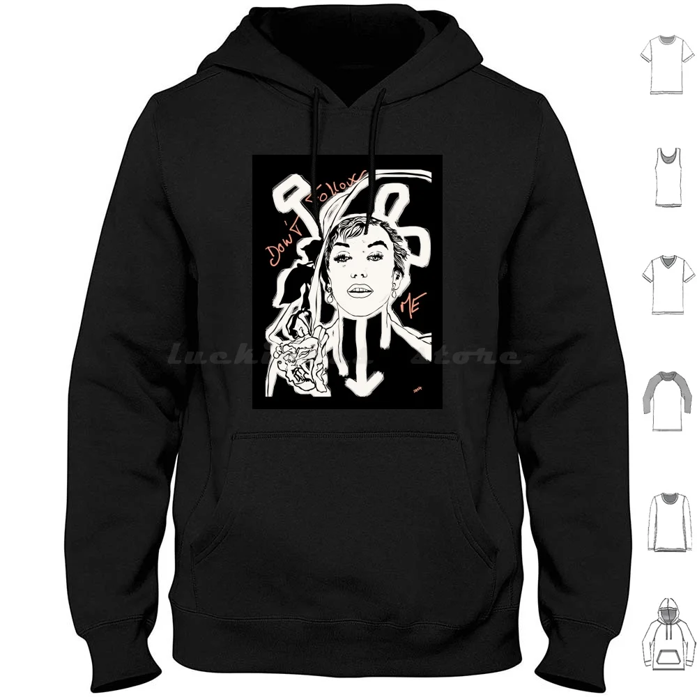 ? Black Marilyn-Do Not Follow Me Hoodie cotton Long Sleeve Culturepop Punk Babylon Spirit Geek Japan Girl Nofutur Revolution