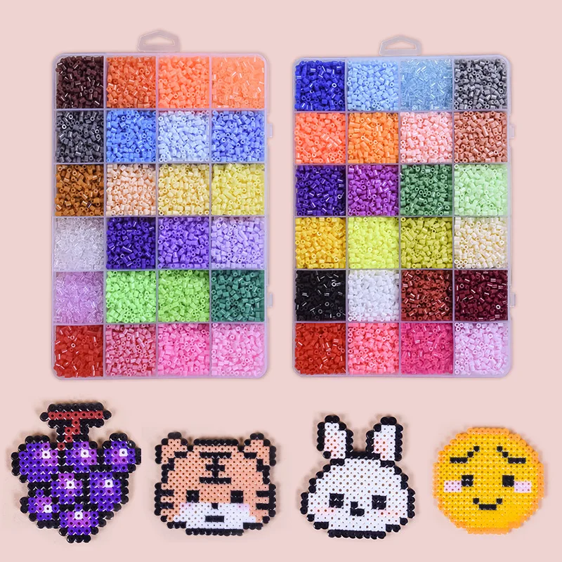 Perler Toy Kit 5mm/2.6mm Hama beads 3D Puzzle DIY Toy Kids Creative Handmade Craft Toy Gift 48 colors 26000pcs