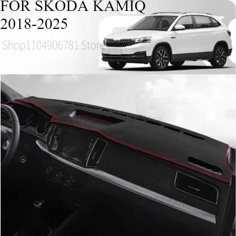 

FOR SKODA KAMIQ 2018-2025 Car Dash Mat Dashmat Dashboard Mat Cover Sun Shade Dash Board Cover Carpet Accessories