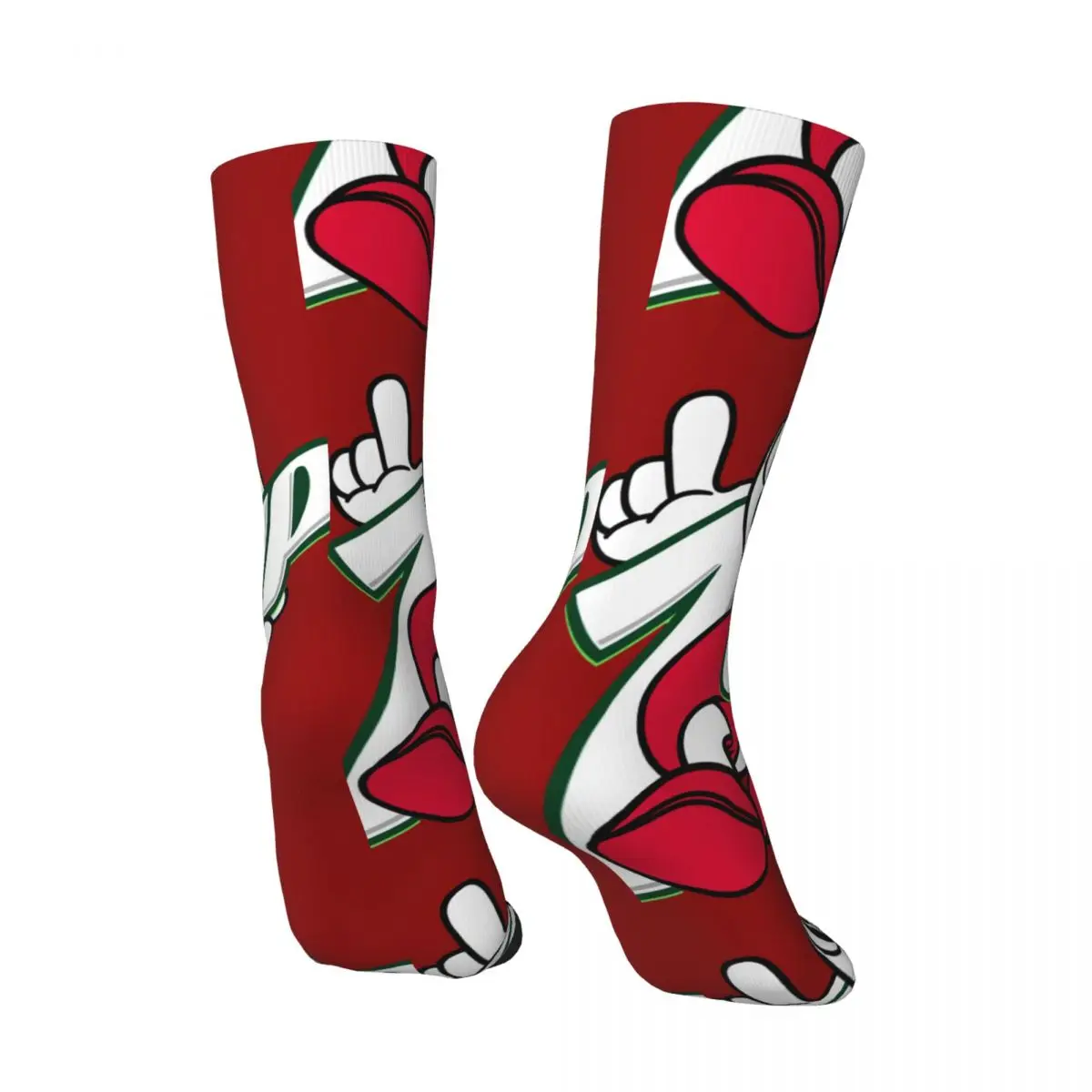 Hip Hop Retro One Cup Crazy Men's Socks Unisex Cuphead Mugman Game Harajuku Pattern Printed Funny Novelty Happy Crew Sock