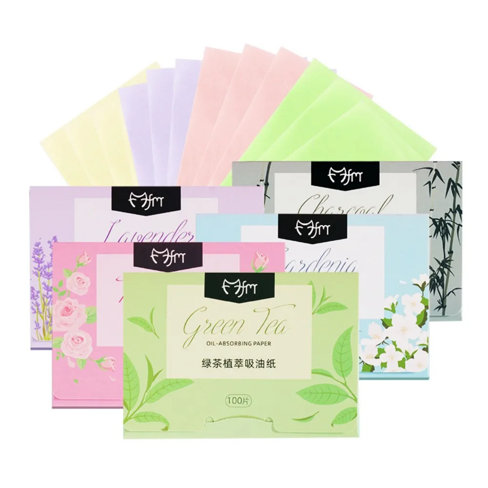 100Pcs Face Oil Blotting Paper Protable Matting Face Wipes Facial Cleanser Oil Control Oil-absorbing Face Cleaning Tools