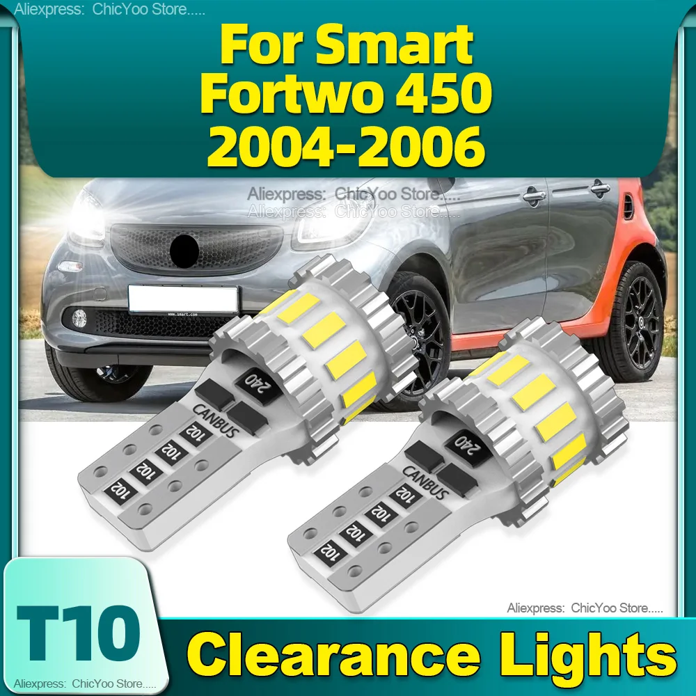 

6000K Clearance Lights W5W Car Lamp T10 LED CANBUS 18SMD Auto Bulb Plug and Play For Smart Fortwo 450 2004 2005 2006