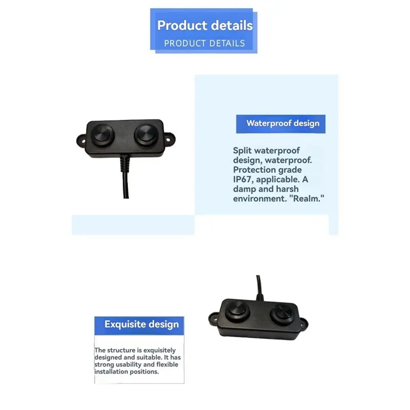 Y22A-UART Controlled Ultrasonic Ranging Sensor Automatic Obstacle Avoidance Waterproof Anti-Collision Drop Sonic Detector