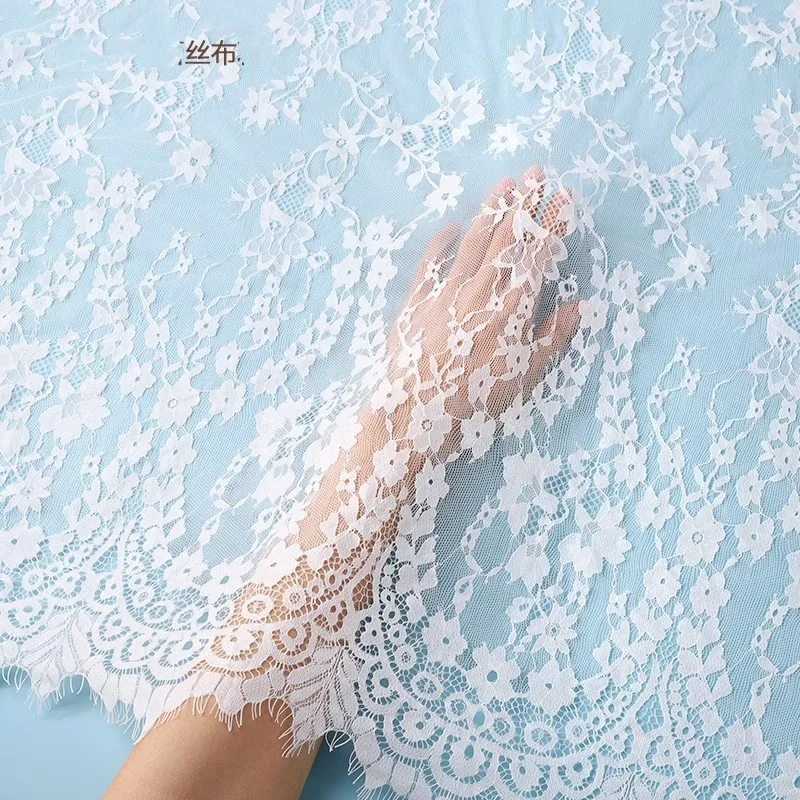 3meter price lace fabric Wedding dress fabric Soft 1.5m wide tablecloth curtain fabric