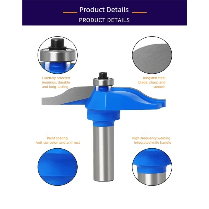 

Multipurpose Engraving Router Bit With Wear Resistant Alloy 1/2Inch Blade For Cabinet Making And Decorative Line Cutting M4YD