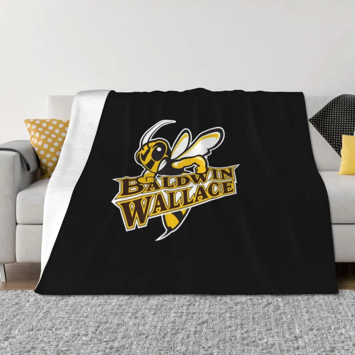 

Baldwin Wallace Yellow Jackets club Throw Blanket Sofa Quilt Flannels Bed Fashionable Hairy Blankets