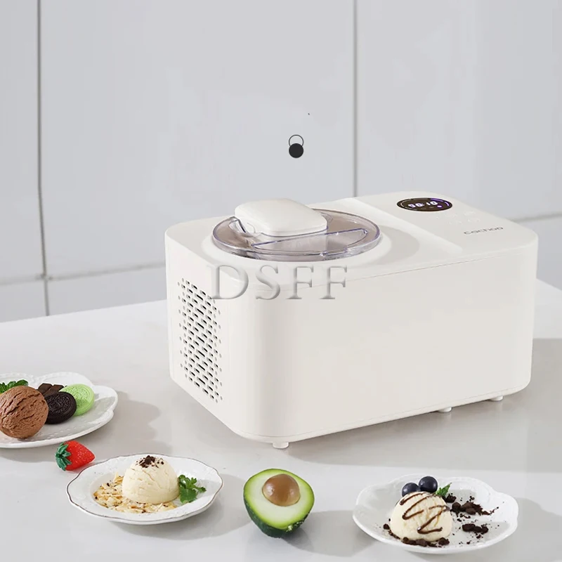 Household Small Soft Ice Cream Machine, Fully Automatic 1200ml Frozen Yogurt Machine