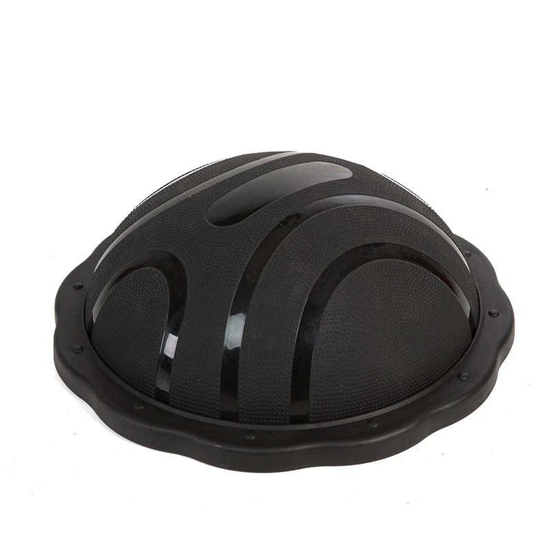 Customisable semi-circular fitness training yoga ball, hemispherical fitness balance equipment, fully rubberised non-slip base