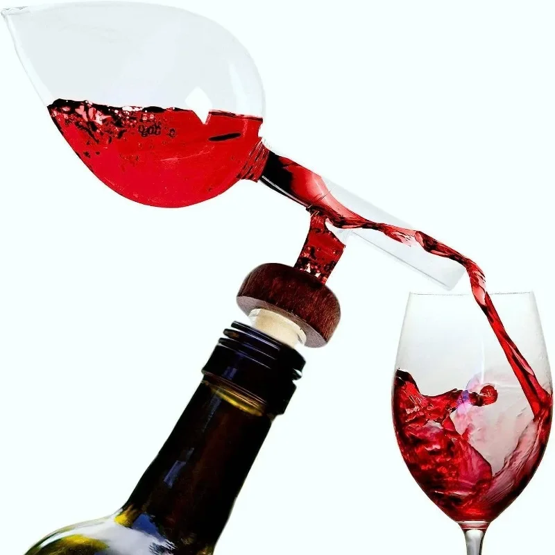 Red Wine Bottle Pouring Device Portable Air Aerator Quick Sobering and Pouring Device New Glass Sobering Device