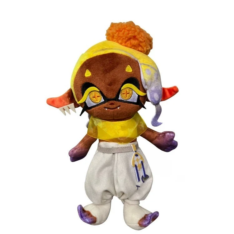 25cm Splatoons Inkling Plush Toy Anime Orange Red Inkling Kawaii Animal Pollow Cushion Soft Stuffed Cartoon Toy Doll Kid Gift