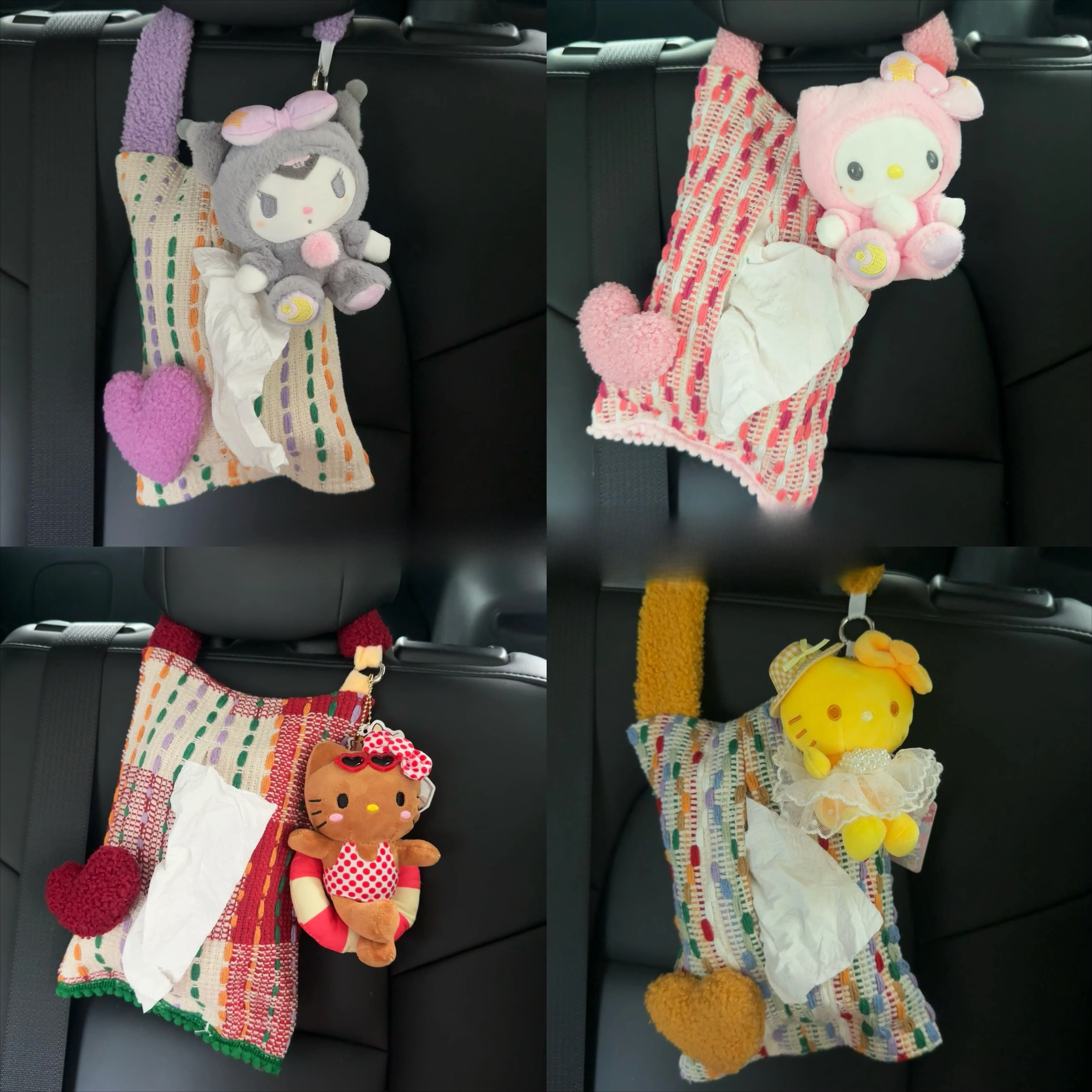 Universal Car Tissue Hanger Doll Cute Creative Hanging Tissue Holder Plush Vehicle Tissue Case  Paper Box