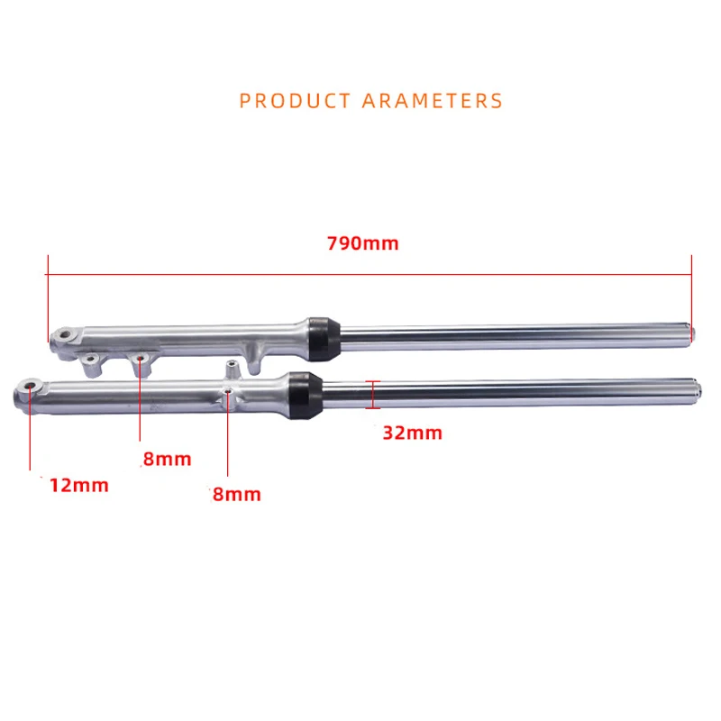 1 Pair Motorcycle Front Shock Absorber Front Suspension For GN125 GS125 790mm