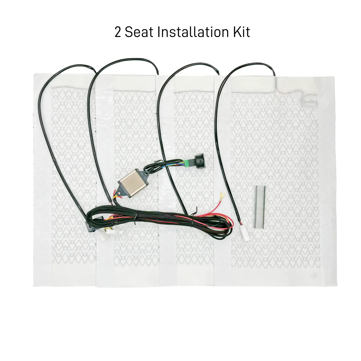 2 Seats 4 Pads Universal Carbon Fiber Heated Seat Heater 12V mats 2 Dial 5 LCD digit Switch Winter Warmer Seat Covers Bench