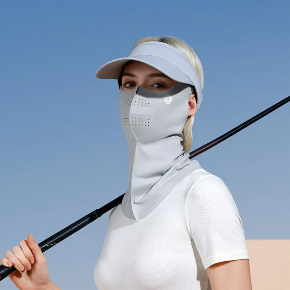 جديد المضادة للأشعة فوق البنفسجية واقية من الشمس قناع الوجه الحرير الجليد رقيقة غطاء الوجه قناع الصيف تنفس نصف غطاء الوجه المرأة