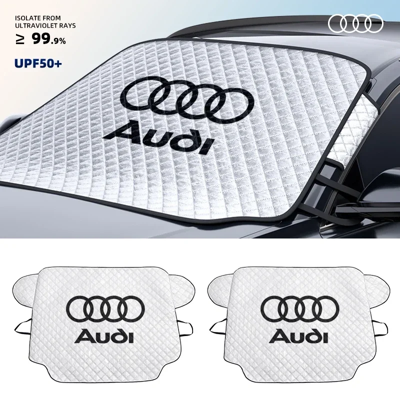 Car Snow Shield Cover Sun Shade Front Windshield Block Cover For Audi A3 A4 A5 A6 A7 Sline Q2 Q3 Q5 Q7 A4L A6L A8L Q4 Car Goods